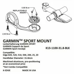 K-Edge Sport Mount Garmin -Billig El-cykler butik k edge sport mount garmin k13 1100 31 8 b 4 500x500 1